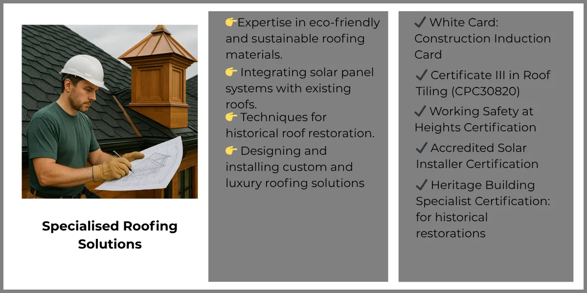 A worker designing and installing custom luxury roofing solutions.
