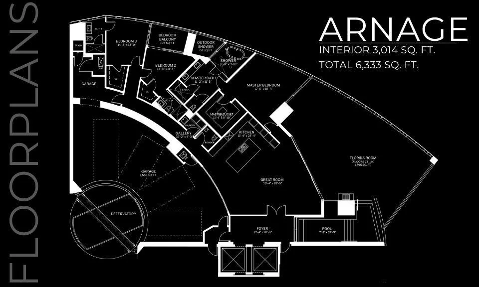 Bentley Residences Interior Floor Plans - Arnage