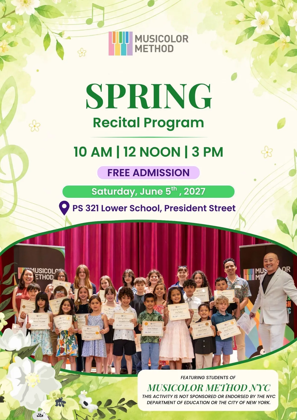 Spring recital program