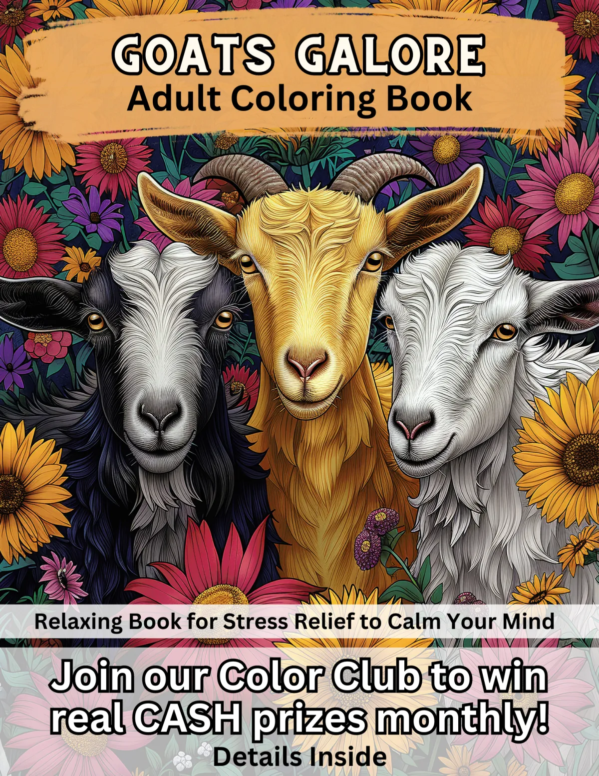 Goats Galore Coloring Book