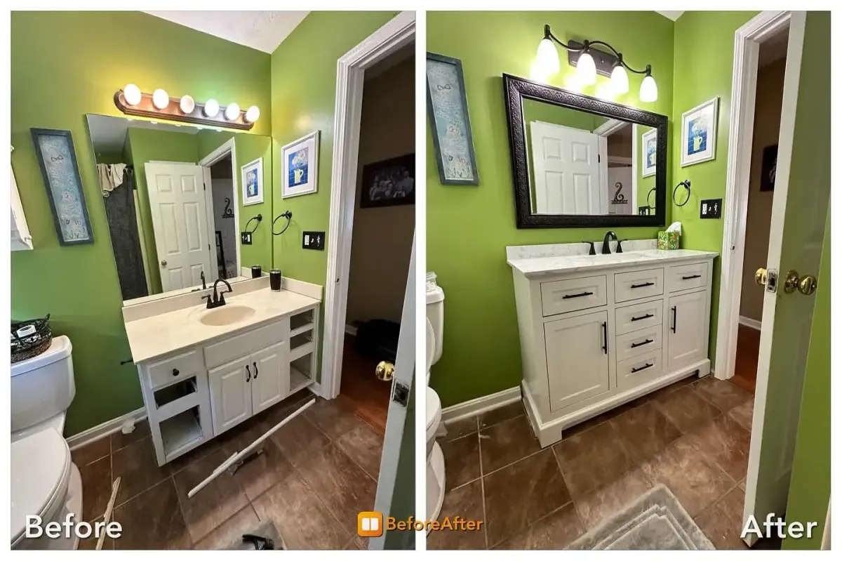 bathroom vanity refresh handyman in new albany indiana, Steadfast Home Repair