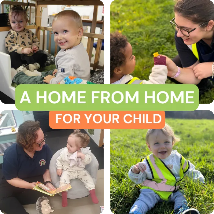 happy children in childcare nursery