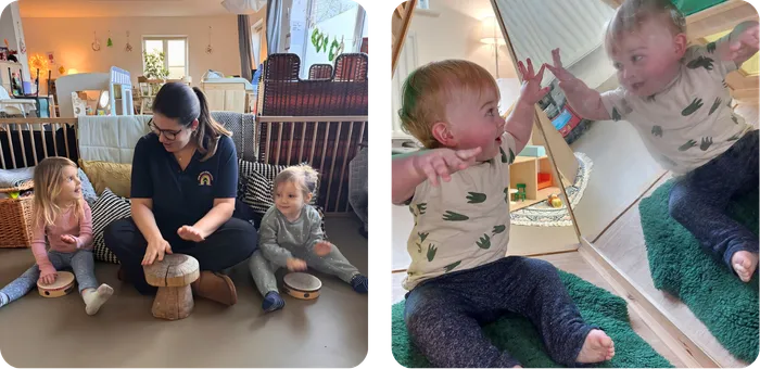Children playing in childcare facility
