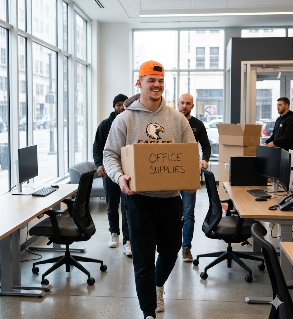 Industrial conveyor belt machine with metal parts