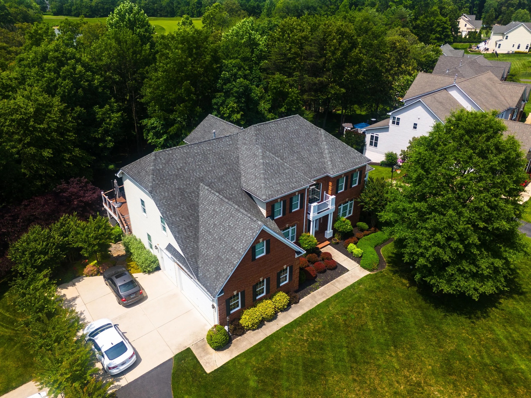 Aerial of a listing