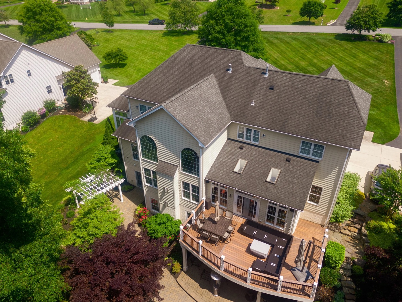 Aerial of a property