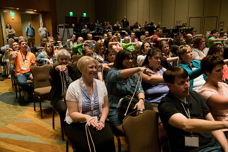 having fun with corporate audience