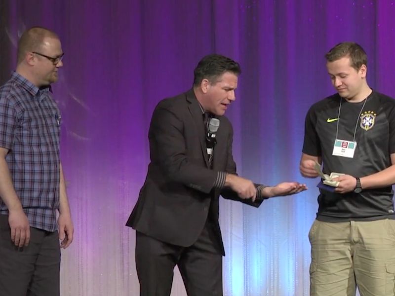 performing at a corporate event