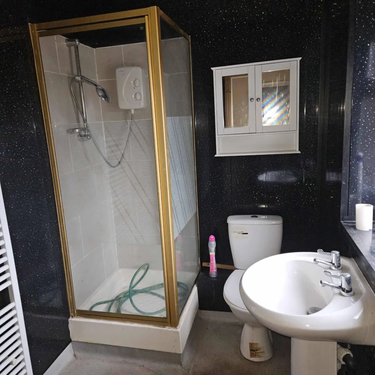 a kitchen with white cabinets