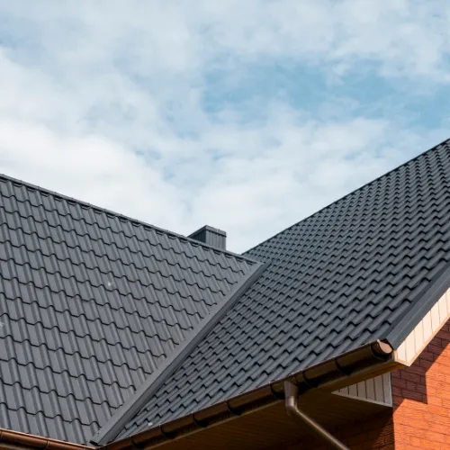 an aerial view of a building under construction