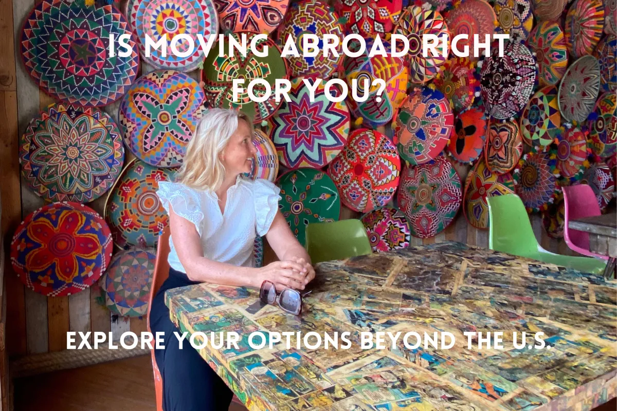Nicki Herd-Walker sitting at a table in a vibrate moroccan restaurant