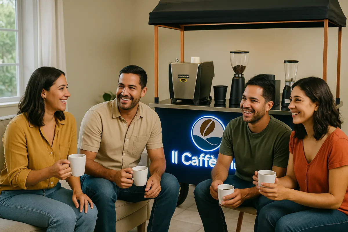 Private celebration with cozy coffee moments