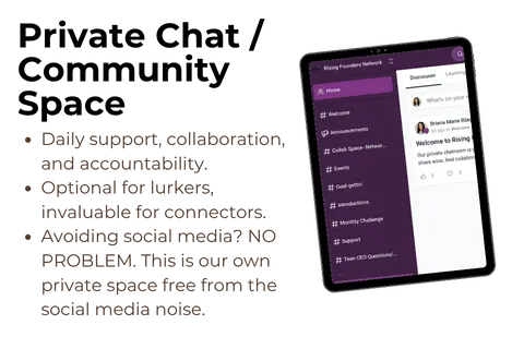 private chat and community space