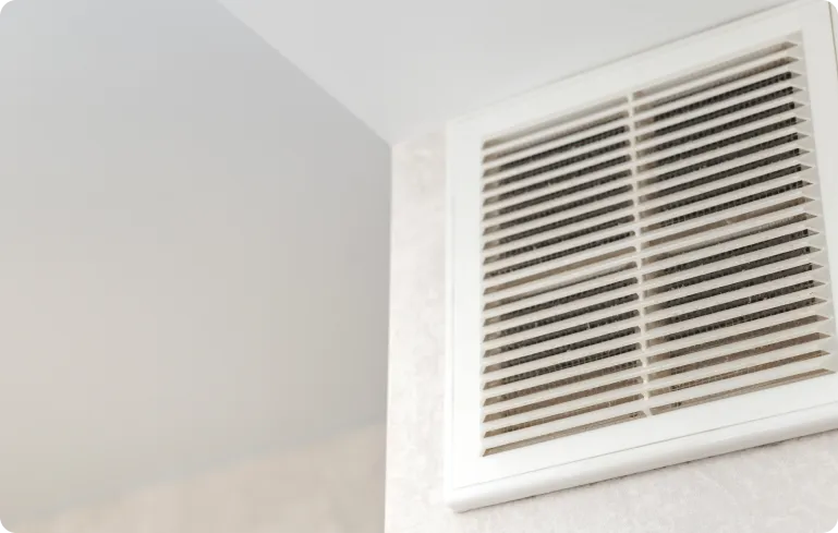 Air vent in a home interior, emphasizing air quality enhancements and indoor air circulation for health and comfort.
