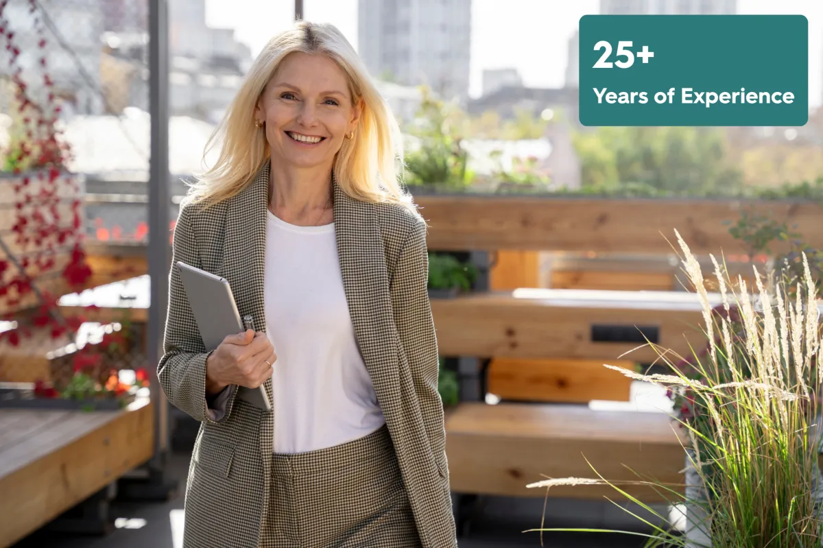 Business consultant leading a strategy session with a small business team in a collaborative office setting