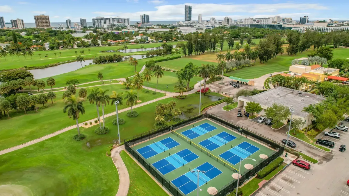 South beach miami drone view