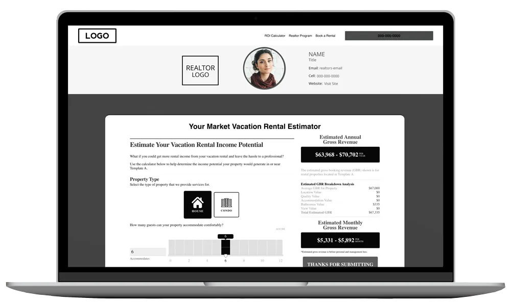 vacation rental desktop roi calculator