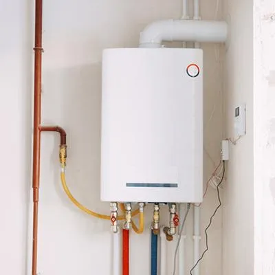 Image of tankless water heater in Pensacola home
