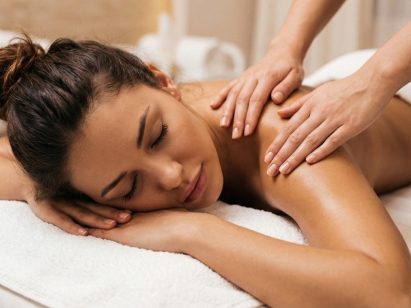 Neck and shoulders massage at Ok Thai Spa & Nails providing fast relief from tightness caused by stress and poor posture