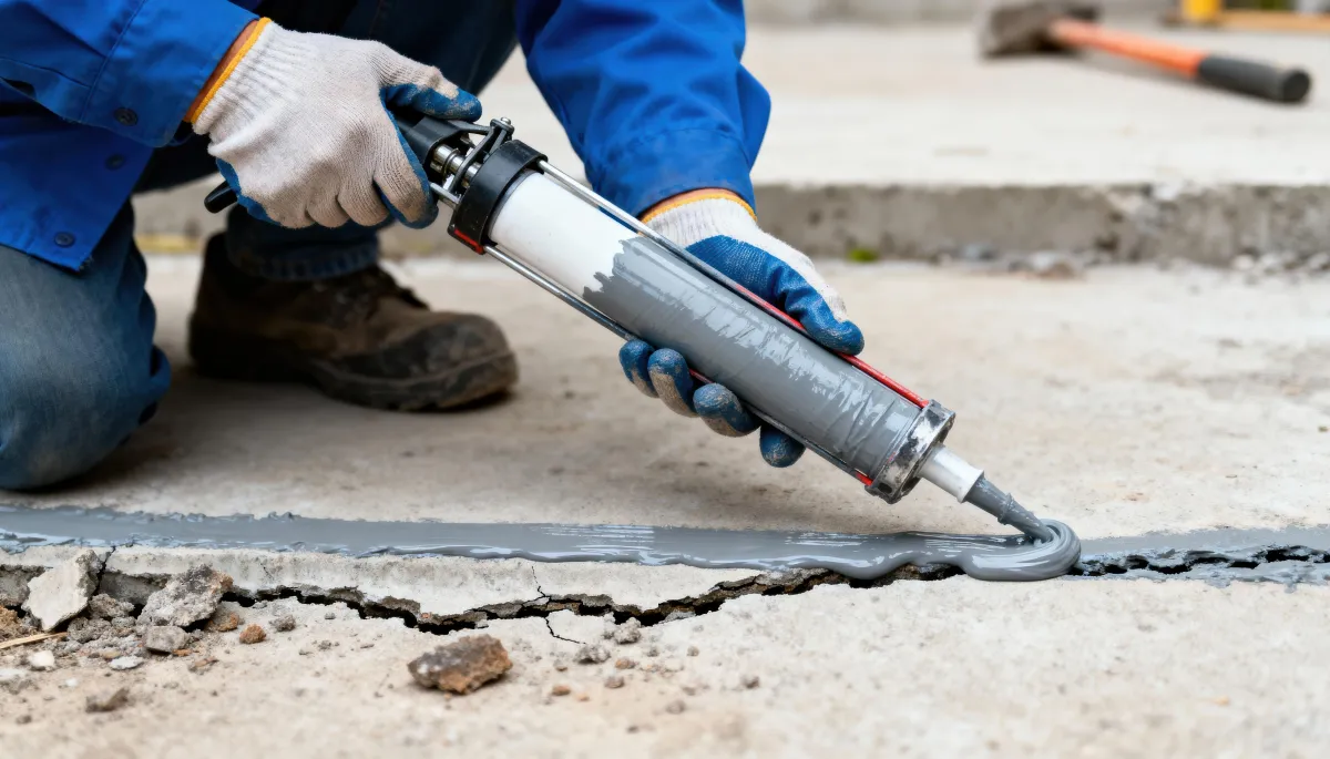 Professional asphalt crack filling service repairing pavement cracks to prevent water damage and extend parking lot lifespan.