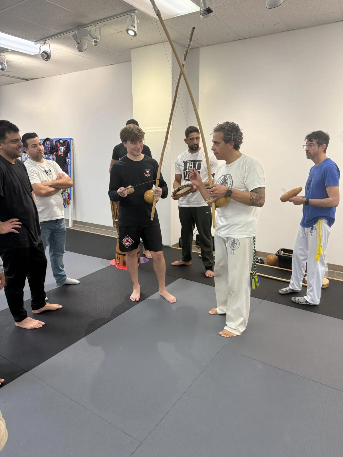 practicing martial arts at Cristyan Brazilian Jiu-Jitsu Academy