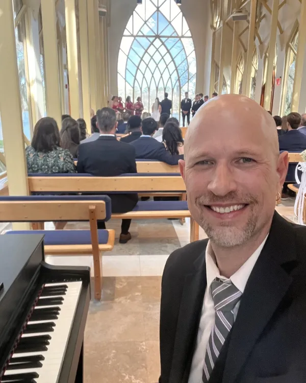 Jeremy Weinglass playing wedding ceremony at Baughman Center in Gainsville