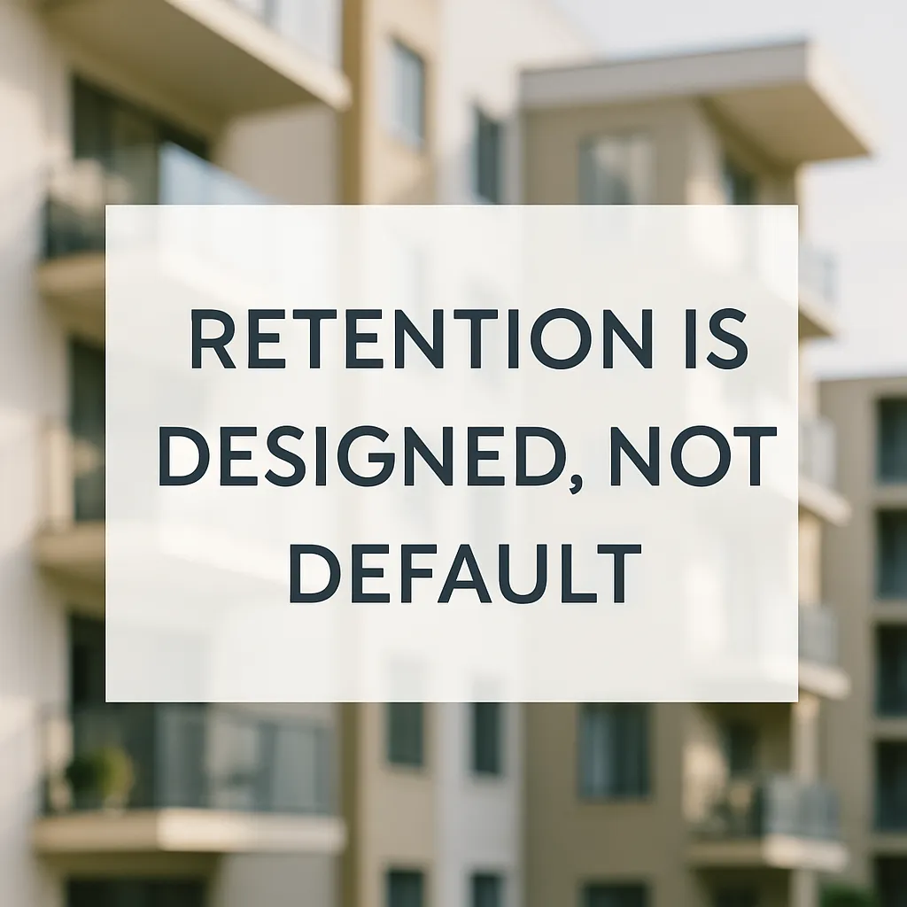 Branded quote graphic on resident retention strategy