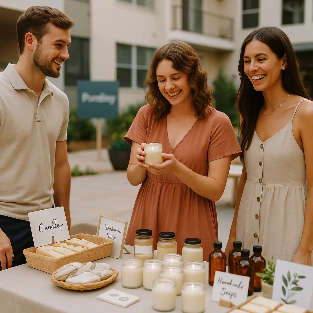 Charlotte resident event featuring local artisan market