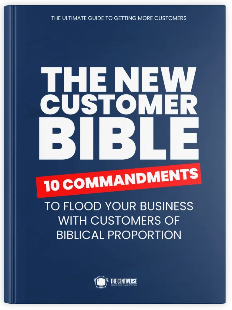 Cover of The New Customer Bible Book. A Book about how to get more customer created By Prinston Hicks and The Centiverse