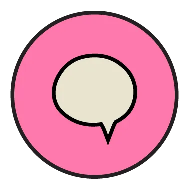 Illustration of chat bubble.
