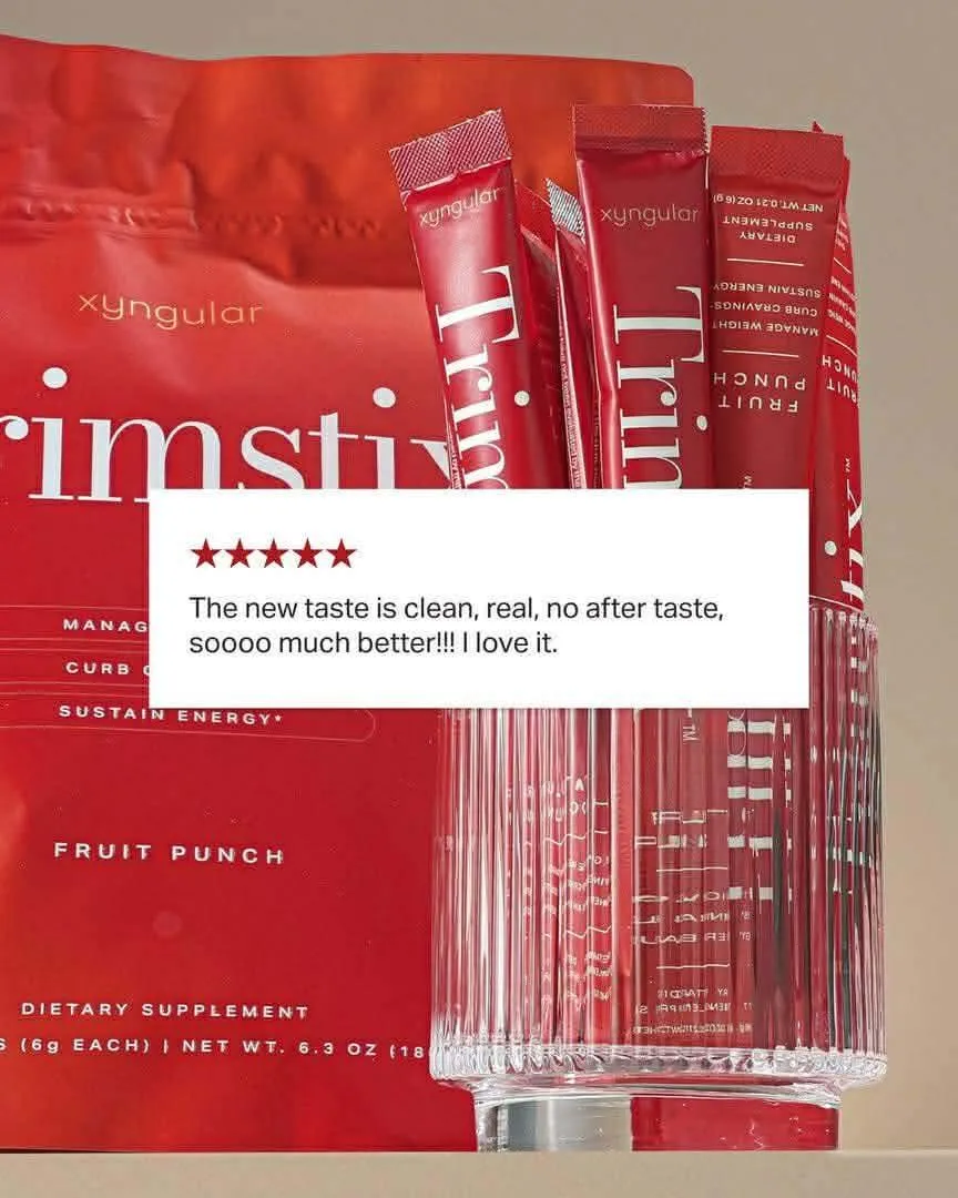 Trim Stix drink on countertop