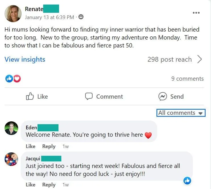 Weight Loss Program Supportive Members