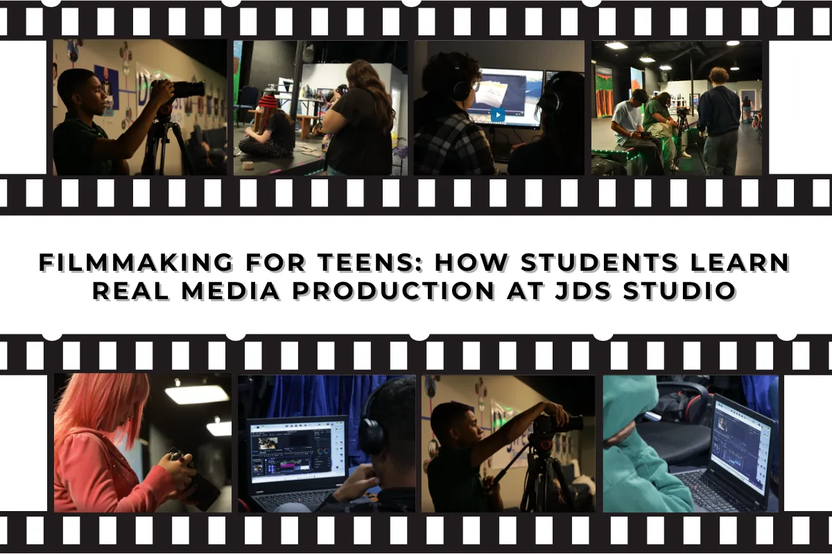 Students gaining hands-on filmmaking and video production experience at JDS Studio in Temecula, California.