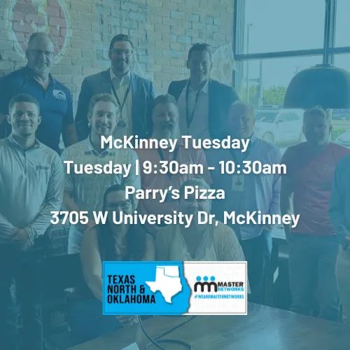 McKinney Tuesday Tuesday | 9:30am - 10:30am Parry’s Pizza 3705 W University Dr, McKinney