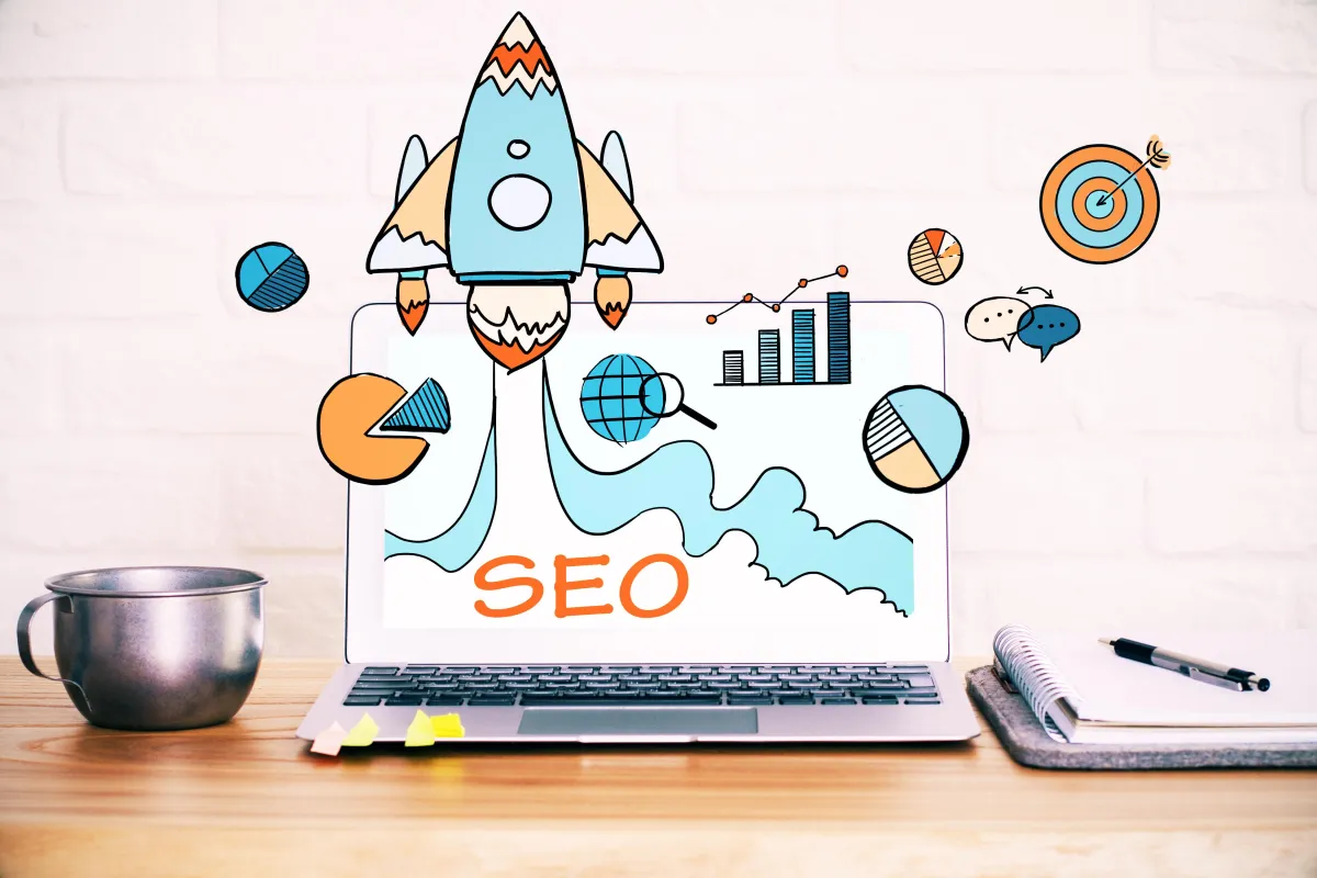 SEO rocket ship and graph