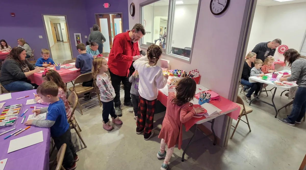Kids ministry classroom at family church in Blaine MN