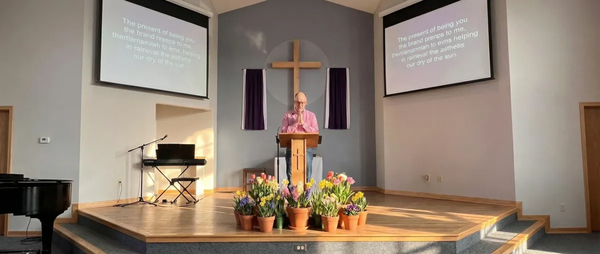 Worship service at church in Blaine Minnesota