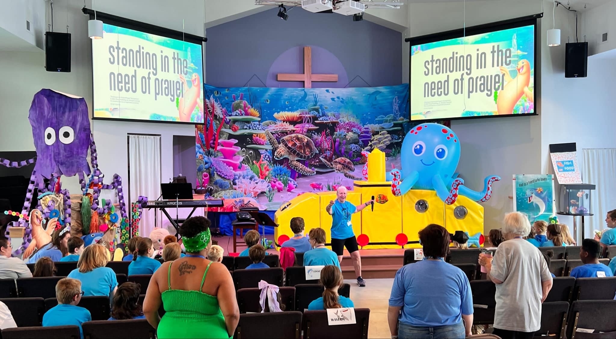Worship service at church in Blaine Minnesota