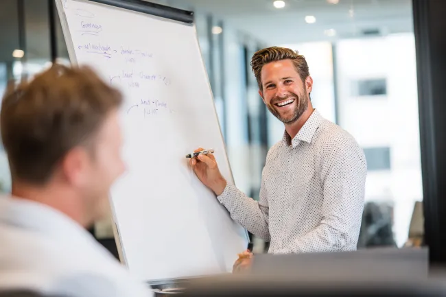 Business Performance Optimisation Program options presentation for Subiaco business showing program timelines