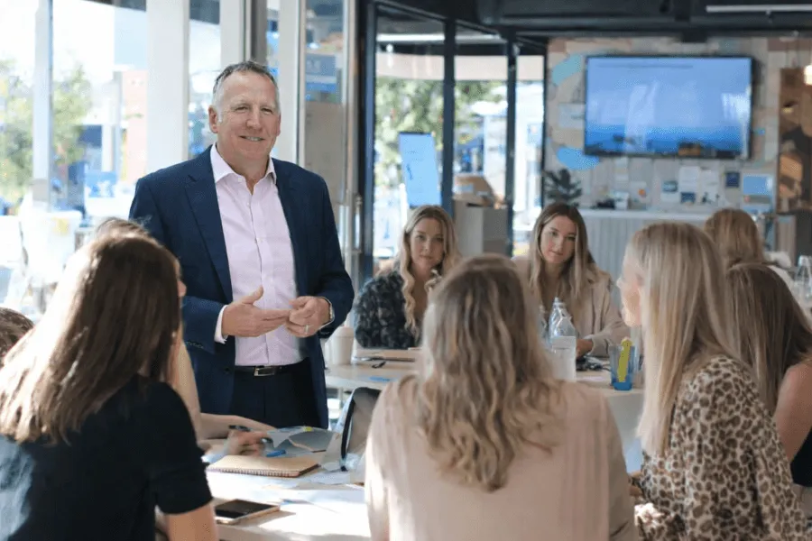 From Insight to Impact sales training workshop for Claremont business team practicing customer conversations