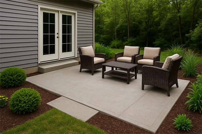 CONCRETE PATIOS SERVICES OF WILMINGON CONCRETE & METAL BUILDING SERVICES IN CHURCHVILLE, MD