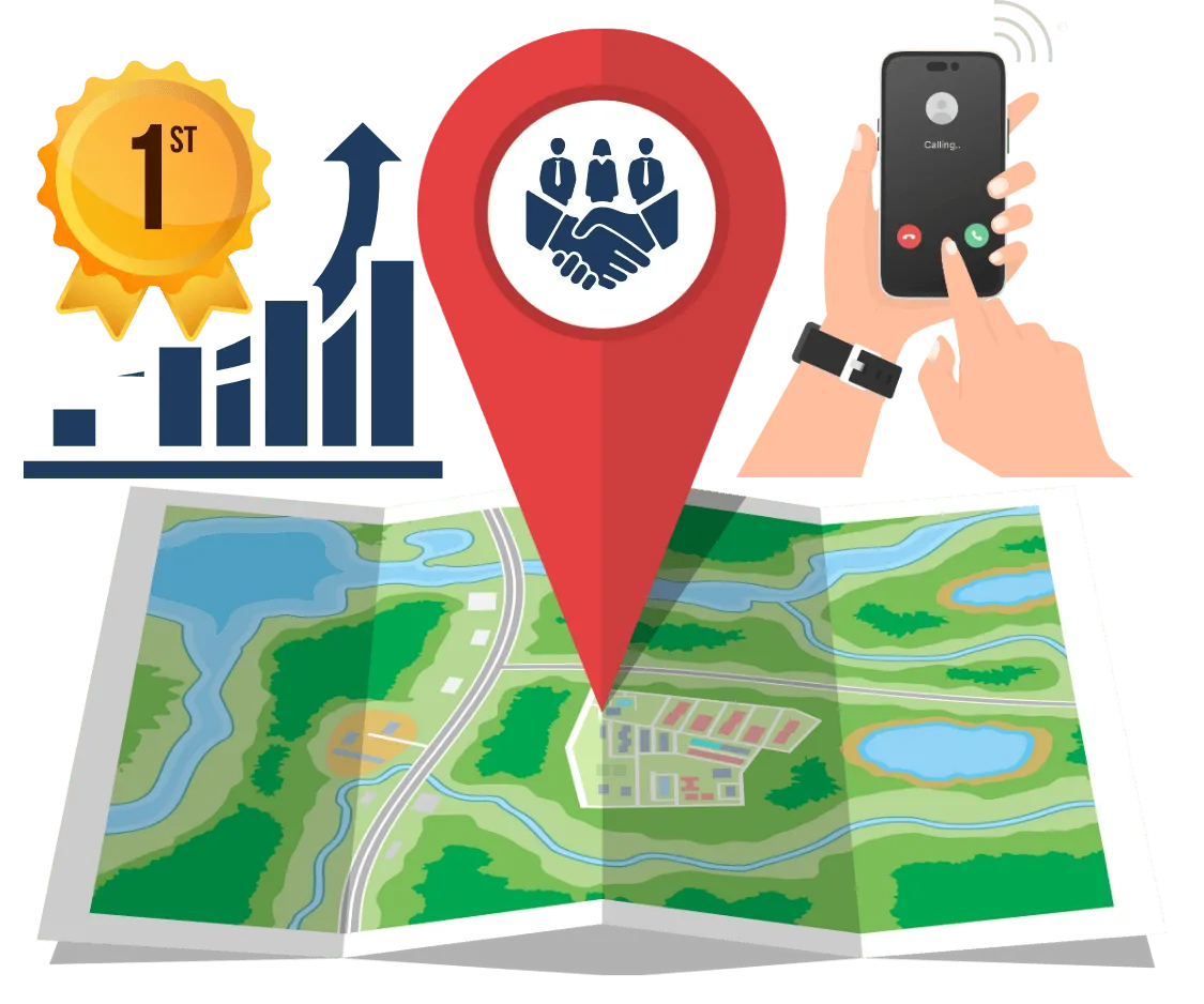 1st Local Ranking Position Utah Illustration by the The BuildUp Agency