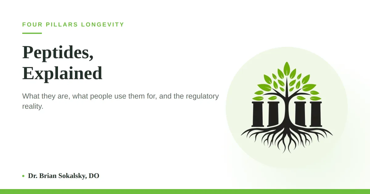 Peptides, Explained: What They Are, What People Use Them For, and the Regulatory Reality