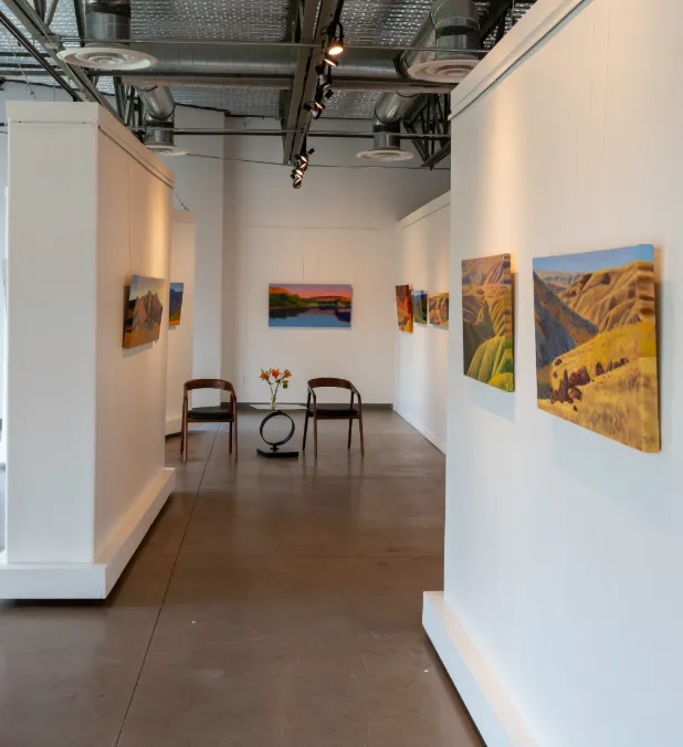 Original artwork displayed inside Create Gallery & Frames in Garden City, Idaho