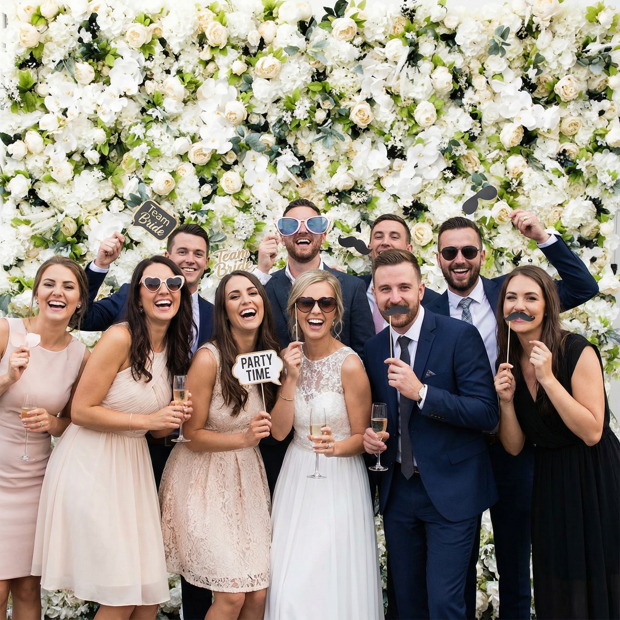 Manhattan rooftop wedding photo booth