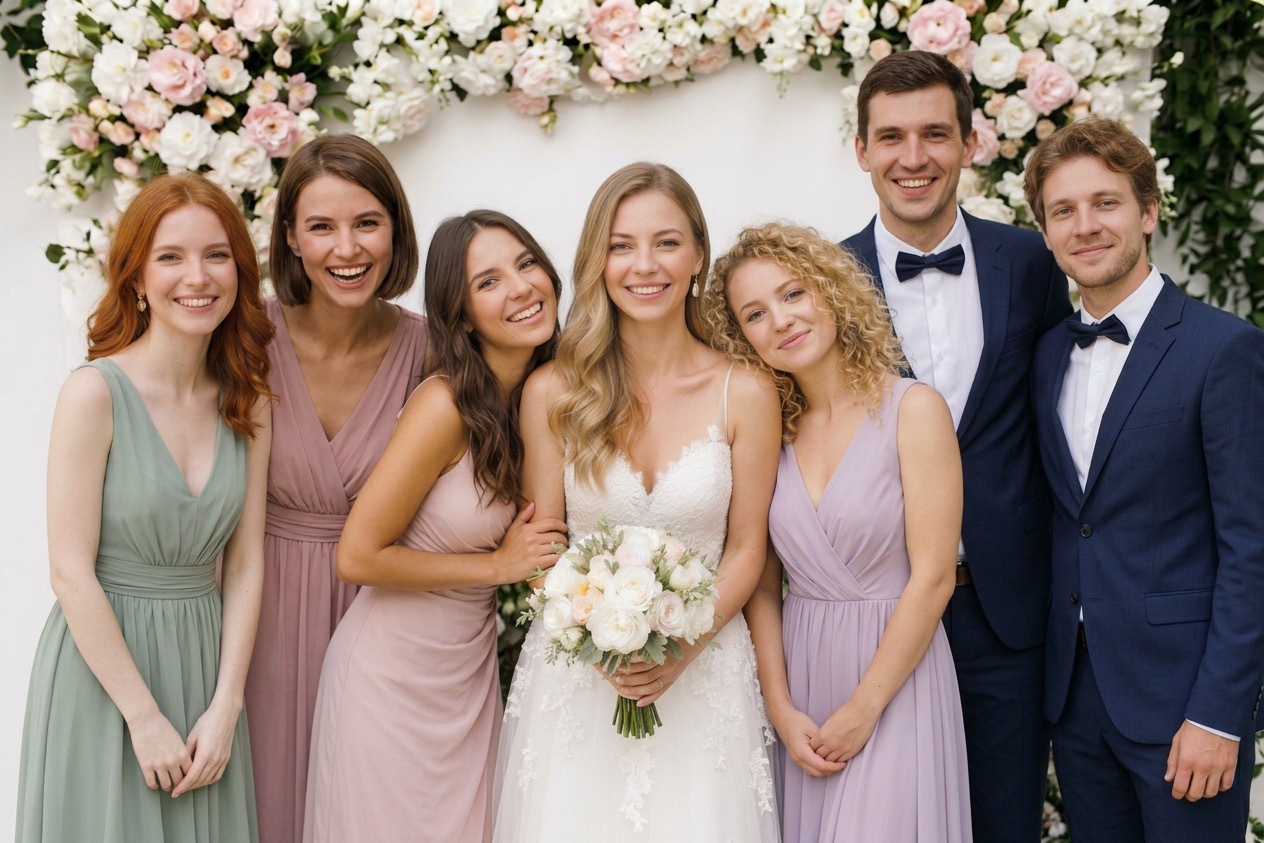 Wedding photo booth at Scarsdale Golf Club Westchester County with elegant backdrop and couple