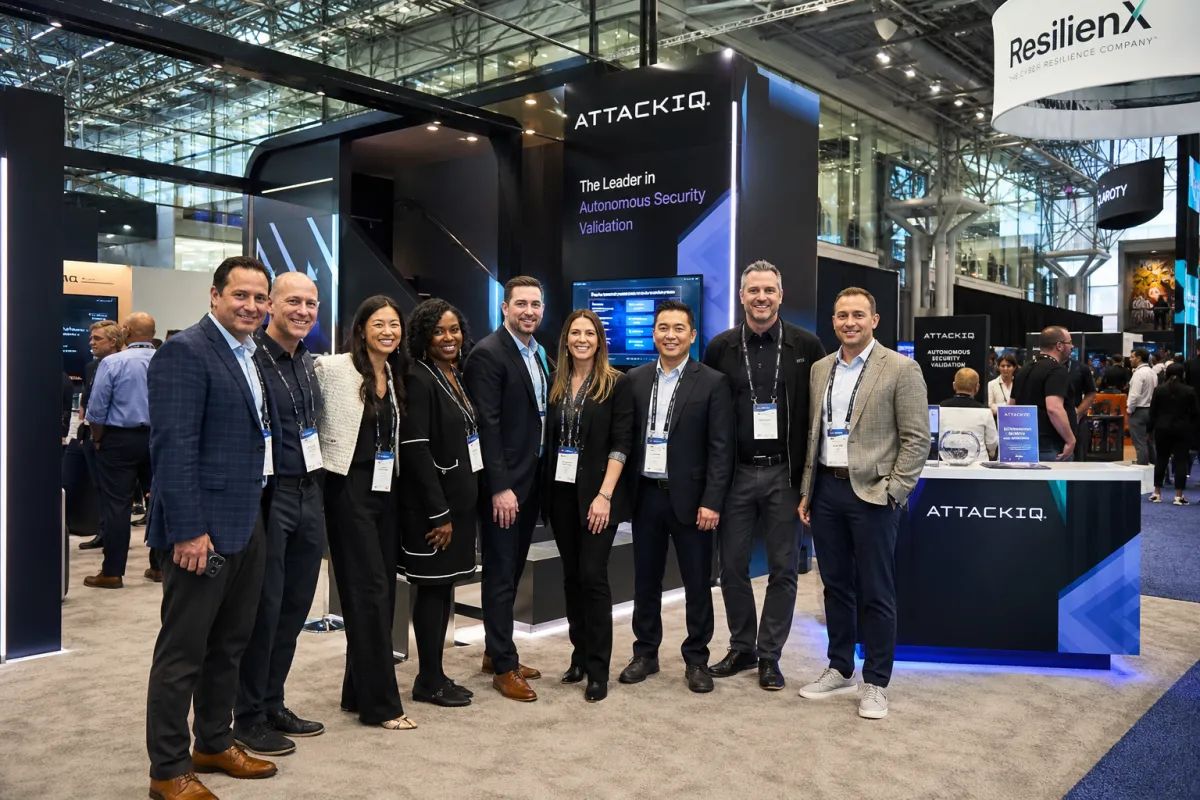 Branded photo booth activation at a NYC trade show event