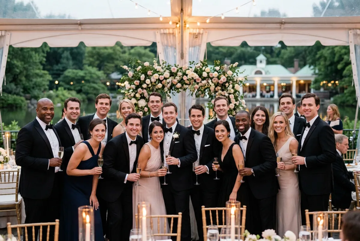  Elegant wedding photo booth setup for a Central Park NYC reception