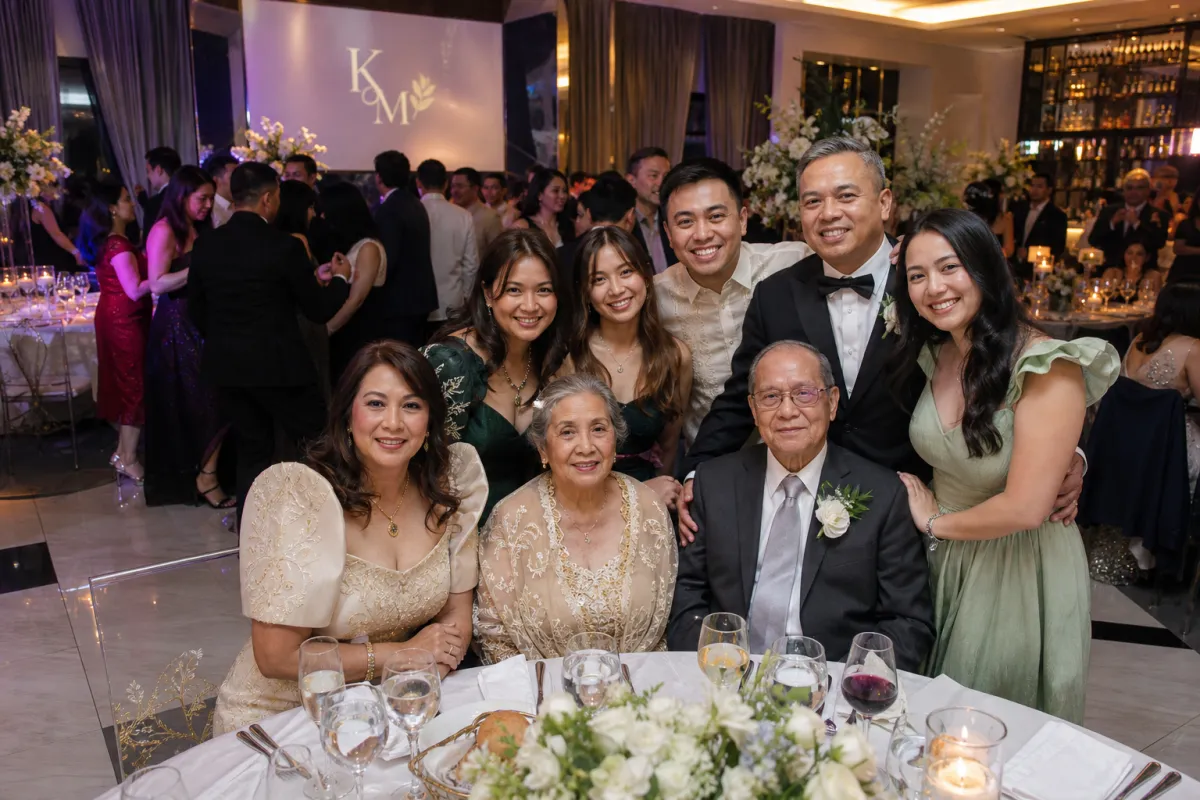 Elegant photo booth setup at a Filipino wedding celebration in NYC