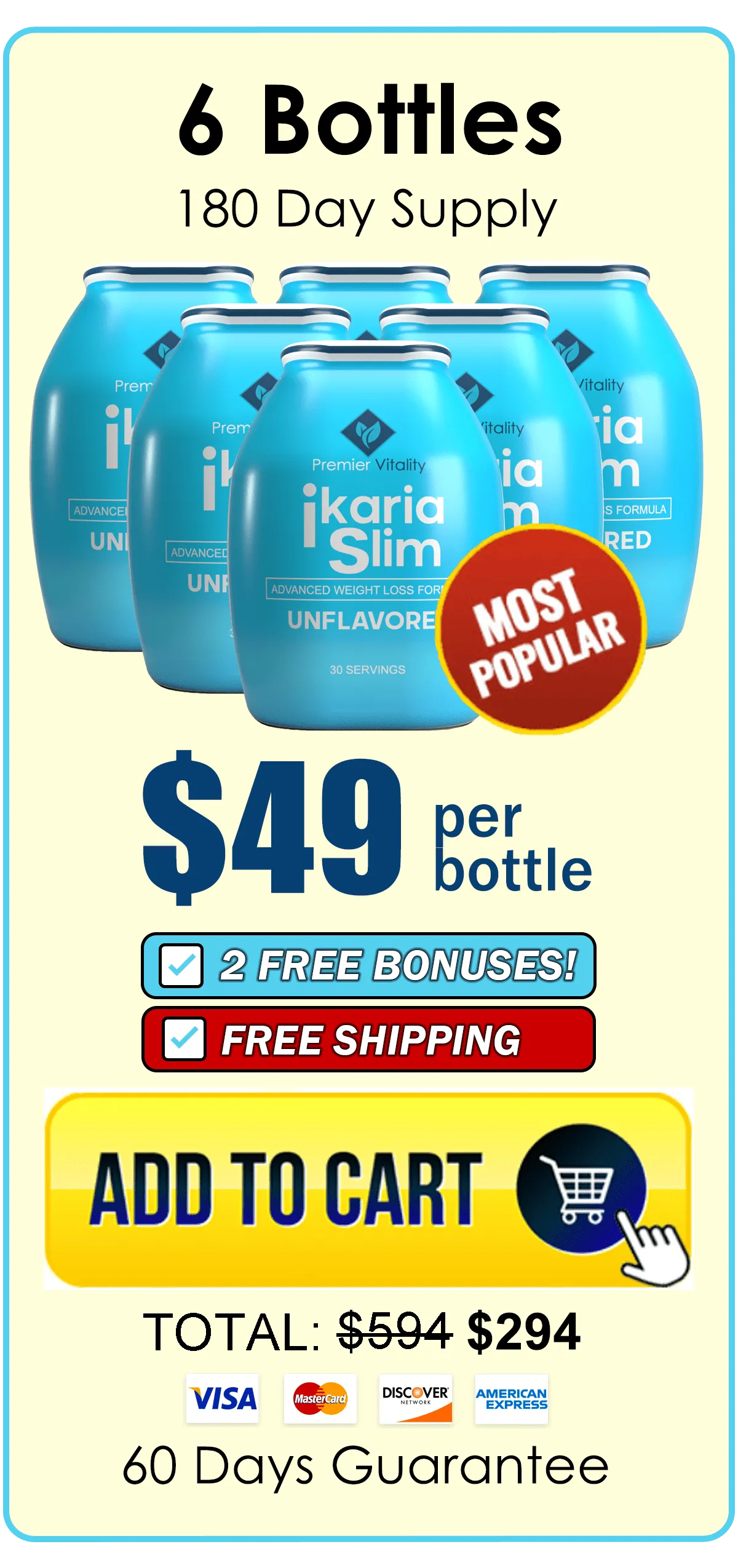 Ikaria Slim Buy 6 Bottle